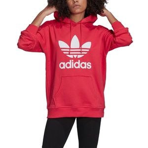 New Adidas Originals Trefoil Hooded Sweatshirt Sz M Pink